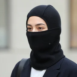 woman wearing face mask balaclava photography