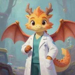 cute concept art fantasy painting of a anthropomorphic furry female dragon scientist, by artgerm, sylvain sarrailh, rossdraws, wlop, fursona, furaffinity, furry, deviant art, e 6 2 1, global illumination, tankoban, oil on canvas, 4 k, smooth details, pixar animation style!