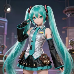 hatsune miku, steampunk