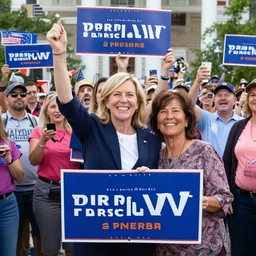 your mom celebrating after winning her campaign to be president of America
