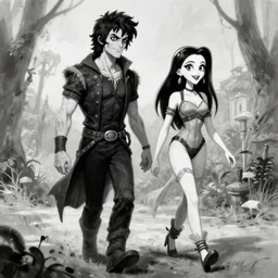 don ramon and the chilindrina walking dead game telltale, gigachad black and white trending on artstation, painted by greg rutkowski