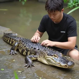 screenshot of a youtuber unboxing a real aligatore