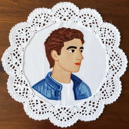 embroidered guy fieri doily