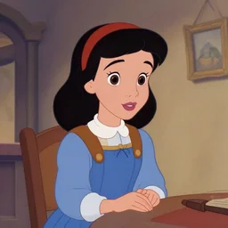 anne frank as a disney princess, classic animation, 2 d animation, from disney's the story of anne frank ( 1 9 8 9 )