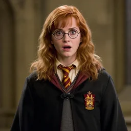 movie still of shocked surprised christina hendricks with glasses cosplaying as harry potter from the deathly hallows, directed by david yates