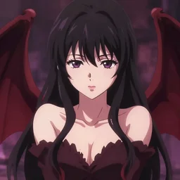 high quality anime visual of a succubus girl, hiding body with wings, art by makoto shinkai, crunchyroll, pixiv, danbooru, hd, detailed anime face, cel shaded, smoothed lip line, digital art, ambient lighting, in a g grade