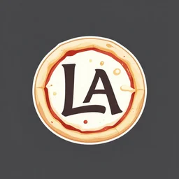 la logo as a pizza