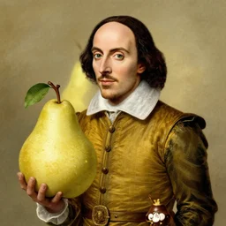 william shakespeare as a pear 🍐