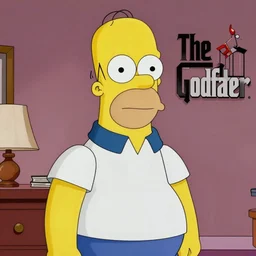 A still of Homer Simpson in The Godfather (1972)