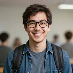 photograph of a grinning geek