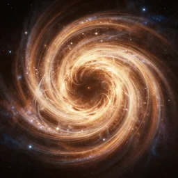 anime style hd wallpaper of outer space, intricate auras and glittering stars, warm colors
