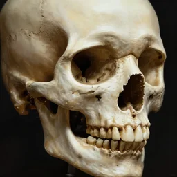 skull, close - up portrait, powerfull, intricate, elegant, volumetric lighting, scenery, digital painting, highly detailed, artstation, sharp focus, illustration, concept art, ruan jia, steve mccurry