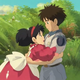 a scene from ghibli pixar movie / film