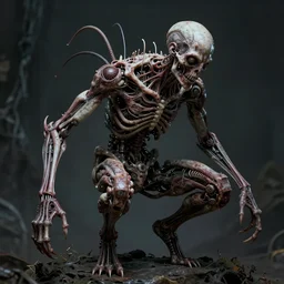 Contortionist by H.R. Giger, intrincate, highly detailed, biomechanical, dark, creepy, unpleasant, grotesque, 4k, high quality,