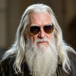 gandalf in colored sunglasses, very detailed, 4k, photo by annie leibovitz