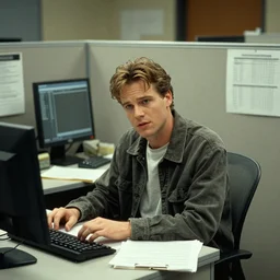 bob of twin peaks in 9 0 s cubicle office