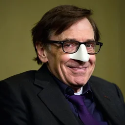 cinematic still of jim carrey in the mask as stephen hawking smiling