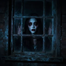 nightmare fuel peering through your window, photo