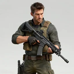 A man that has guns for arms, hyperdetailed, artstation, cgsociety, 8k