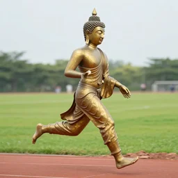 the buddha in a foot race