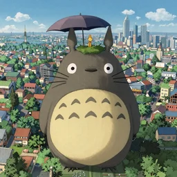 fractal city highly detailed Totoro