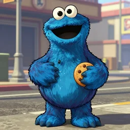 cookie monster in GTA V style