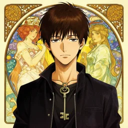 mad guy with brow hair in backrooms, anime key 2 0 0 0 s, painted by art by tsuyoshi nagano, greg rutkowski, artgerm, alphonse mucha