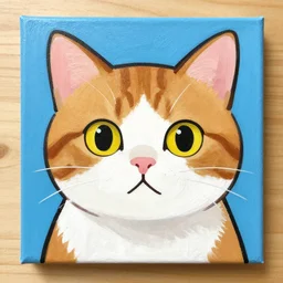 cartoon painted cat