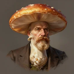 a portrait of lenin that is also a mushroom, lenin is a mushroom, highly detailed, digital painting, artstation, concept art, sharp focus, cinematic lighting, illustration