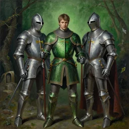 sir gawain and the green knight. a 2 4. artgerm. high detail scene. beksinski. mark maggiori ultrarealism. oil on canvas