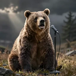 a bear singing a very sad song