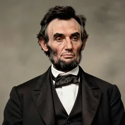 portrait of president abraham lincoln, 2 0 1 4. modern attire, long tie, color. iq 4, f / 1. 4, iso 2 0 0, 1 / 1 6 0 s, 8 k, sense of depth, in - frame