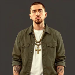 Eminem in the style of GTA V artwork
