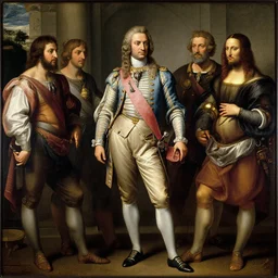 grandiose epic renaissance portrait of napoleon bonaparte, french emperor, detailed painting by boticelli, leonardo davinci, francois gerard and jacques louis david