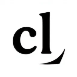 logo with the combination of the two letters c and l : : black color on white background