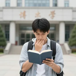 a hungry student in front of university sdu