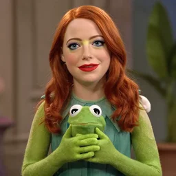 emma stone in the role of kermit the frog in the new christopher nolan movie