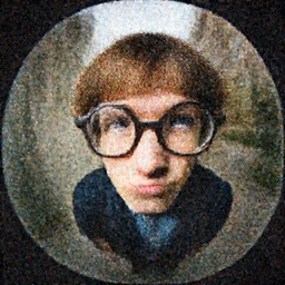 an annoying nerd, fisheye lens