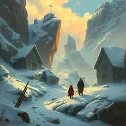 prince myshkin, photo realism, matte painting by marc simonetti and rhads, trending on artstation