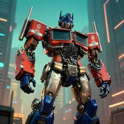 insanely moody cinematic render of a transformer autobot on cyberpunk city, teal and orange colors, vaporwave, photorealism, cinema still, photography, octane 3 d, vray render, insane details, 8 k high definition, artstation