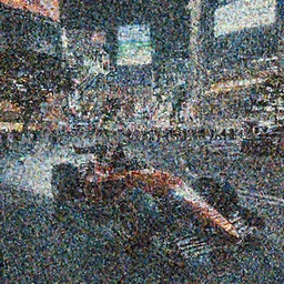 a racing tractor drifting around the corner in a game of Need For Speed:Underground. moody cinematic lighting, night, Shibuya Crossing