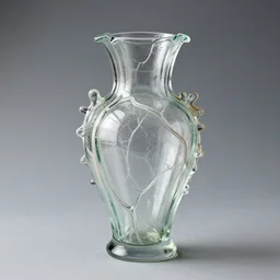 a vase made out of veins and glass