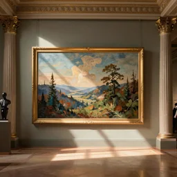 of luxury in art in a luxurious museum