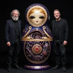 xenomorph nesting doll, by h. r. giger and tony sandoval.