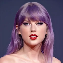 Taylor Swift with purple hair