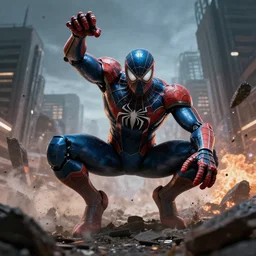super strong spider robot destroying mankind