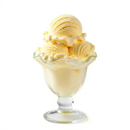 glowing ice cream sundae, 8k product photo, isolated on a pure white background, centered, entire object in frame, sharp focus, soft studio lighting