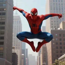 very detailed full body concept character portrait illustration of spider man swinging through new york city doing an action pose, digital illustration, concept art, matte painting, digital painting, illustration, amazing value control, 8 k, ultra detailed, minimal artifacts, unreal engine 5, cinematic camera, realistic clothing, realistically rendered clothing, chromatic abberation
