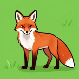 a fox, poorly drawn using ms paint