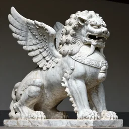 statue Human-headed winged lion